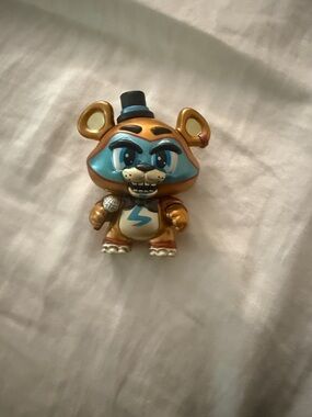 Golden Bear Microphone Figure Toy - Blue Accent